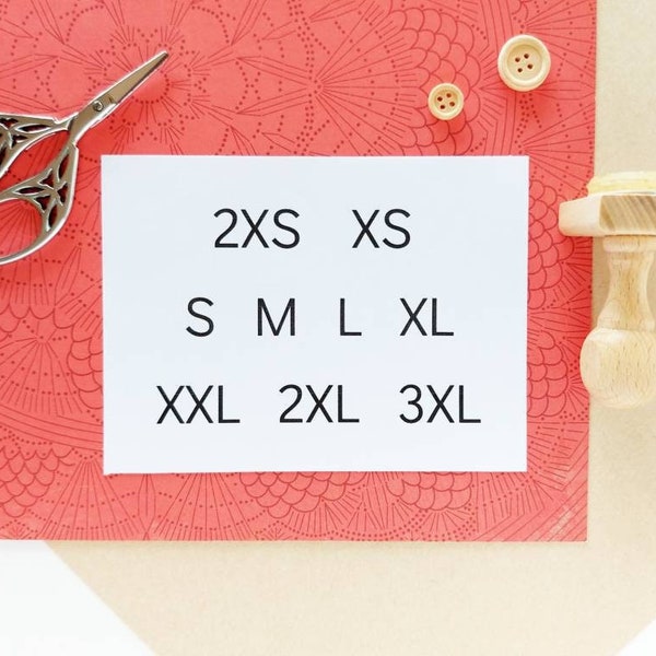CLOTHING SIZES Label Stamp Set, Mini Sizing Stamps, Handmade Apparel Stamp, Clothes Size Stamps, Sizing Icons Stamps, Sizing Symbols Stamps