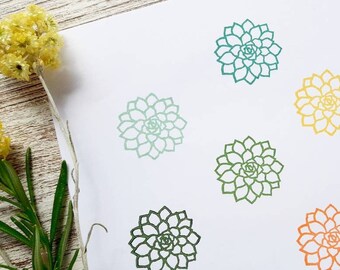 SUCCULENTS Stamps (Version 2), Botanicals Rubber Stamp, Cacti Succulents, Greenery Place Cards, Loyalty Card Stamp, DIY Escort Cards, Cactus