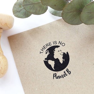Tampon IL N'Y A PAS DE PLANÈTE B, Tampon d'emballage écologique, Emballage recyclable, Emballage respectueux de l'environnement, Réutilisation, Réduction du recyclage, Emballage durable