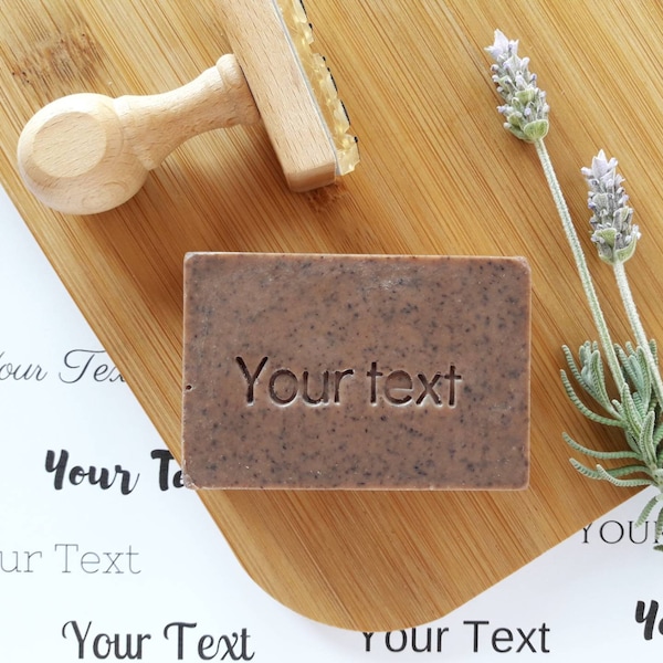 Custom TEXT Stamp for SOAP, Acrylic Stamp for Cold Process Soap, Soapmaking Supplies, DIY Handmade Soap, Solid Cosmetics Lover Gift, Tools