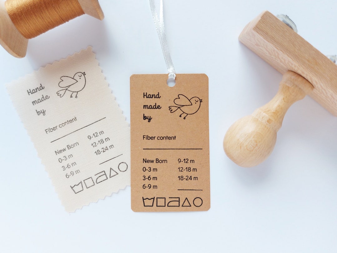 BABY CLOTHING Sizes Stamp for Garment Label DIY Care Washing Etsy México