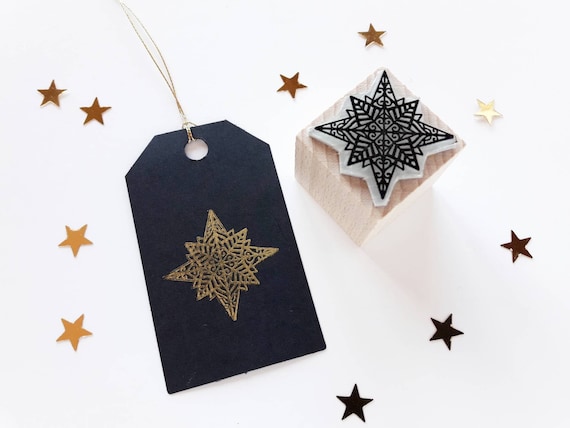 North Star Stamp, Christmas Star Stamp, Star Stamp for Gift Tags, Xmas  Decor Idea, Santa Claus Gifts, Holly Stamp, DIY Christmas Tags 