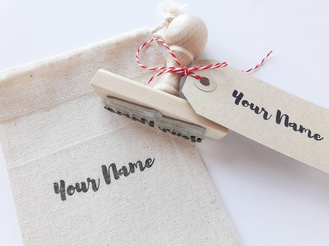 Custom FABRIC NAME Stamp, Name Stamp for Garment, Clothing Name Stamp, Stamp for Labels, School