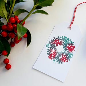 Carimbo de guirlanda de Natal, Carimbo de guirlanda de inverno, Carimbo de guirlanda de Natal, Carimbo de cartão de Natal, Presentes de Papai Noel, Criação de cartões de Natal, Faça você mesmo