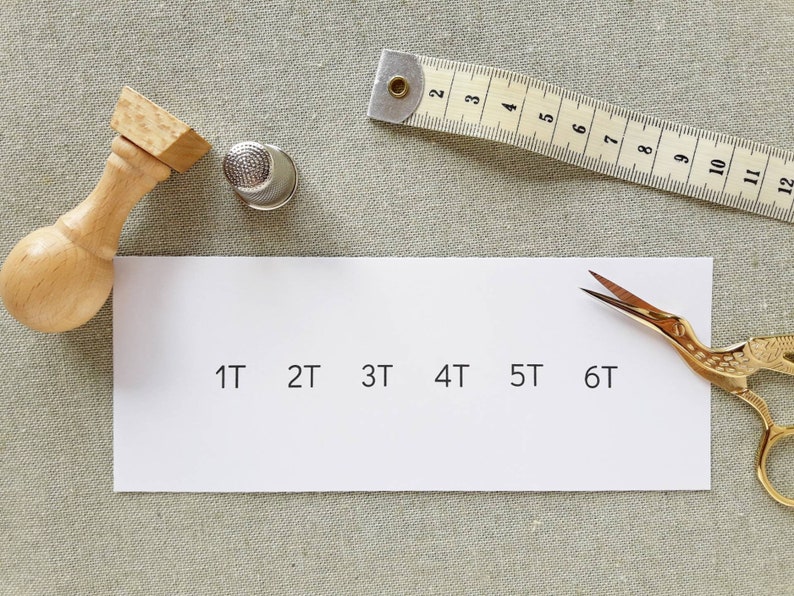 BABY CLOTHING SIZES Stamp Set Children Clothes Sizes Labels Etsy