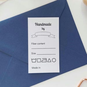 Tampon pour étiquette volante pour vêtement, Tampon pour étiquettes suspendues DIY, Instructions de lavage, Étiquette de composition en fibres, Dimension de vêtements, Taille de vêtement