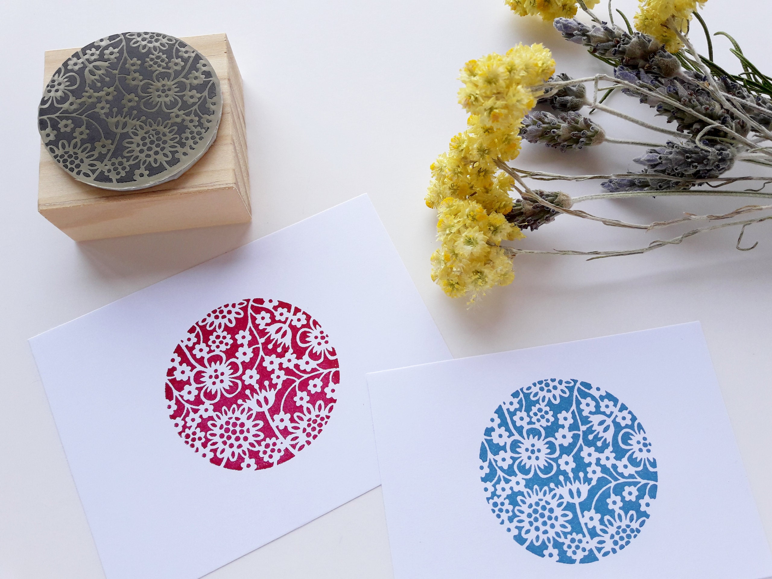 Spring Flowers Stamp version 1 Wild Flower Stamp Botanical - Etsy