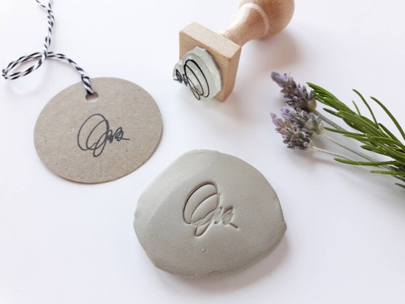SIGNATURE Stamp for CLAY Ceramic Signature Stamp Custom Etsy