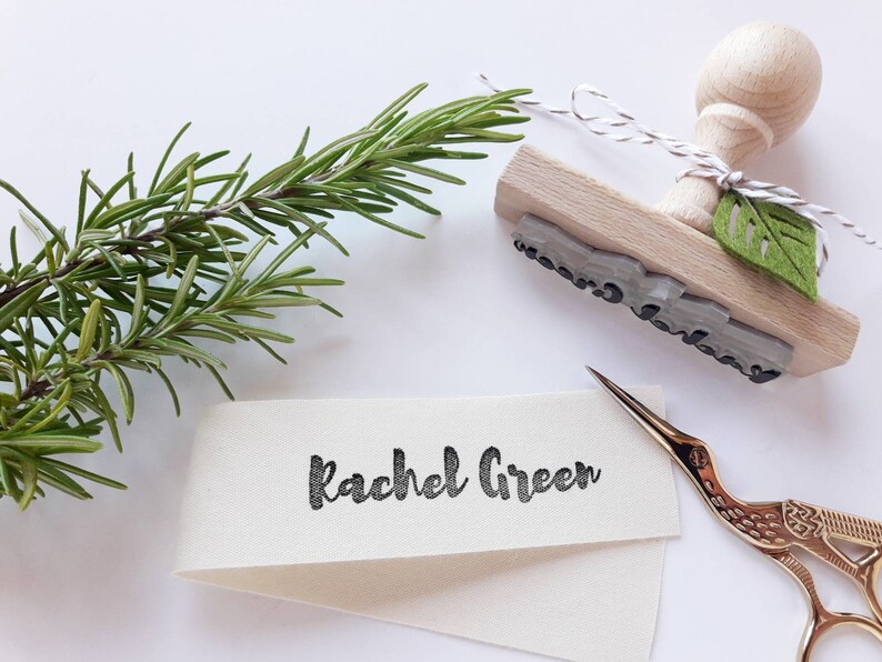 Custom FABRIC NAME Stamp Name Stamp for Garment Clothing - Etsy España