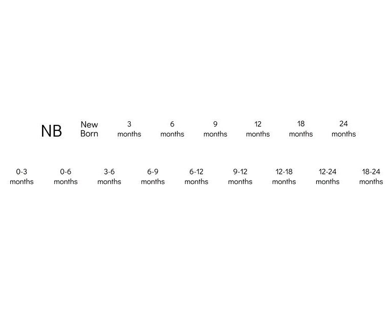 BABY CLOTHING SIZES Stamp Set Children Clothes Sizes Labels Etsy