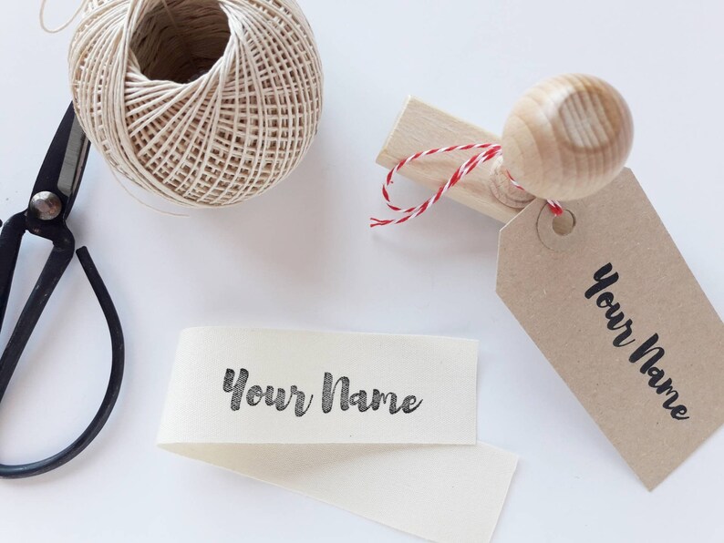 Custom FABRIC NAME Stamp Name Stamp for Garment Clothing Etsy