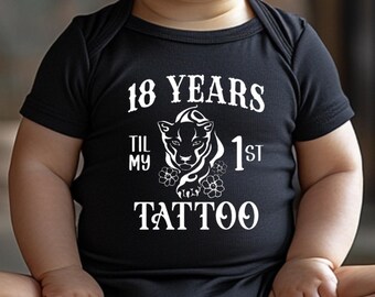 Custom "# Years Til My 1st Tattoo" - infant, child, youth, young adult, teen apparel