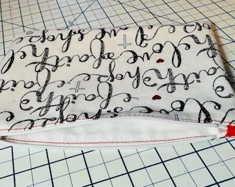 Faith - Hope - Love Theme Zipper Pouch Bag