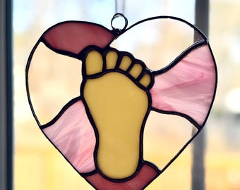 Stained Glass Baby and Baby Themed / Ornament / Window Decor