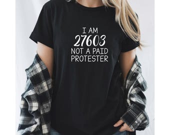 Camiseta de manifestación/protesta de apoyo a la causa con código postal personalizado