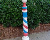 Vintage Wooden Barber Pole Antique Wooden Barber Pole