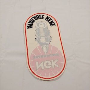 Vintage NGK Spark Plugs Decal Sticker