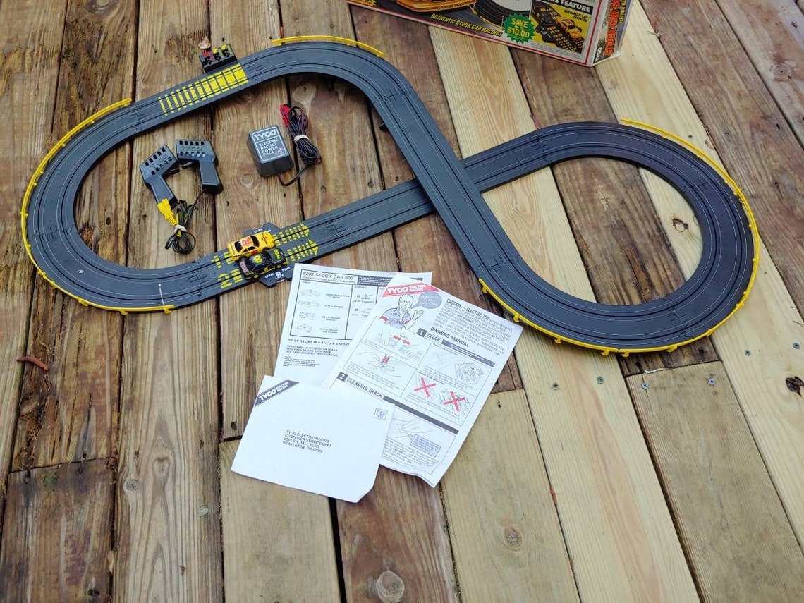Vintage Tyco Stock Car 500 Electric Racing Slot Car Track In Etsy
