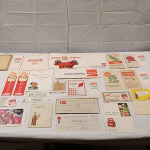 Vintage Coca Cola Werbung Lot Coca Cola Coupons Coca Cola Quittungsblock Coca Cola Tropfschutz Coca Cola Postkarte
