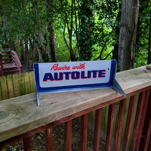 Vintage Rewire With Autolite Metal Advertising Cable Rack Display