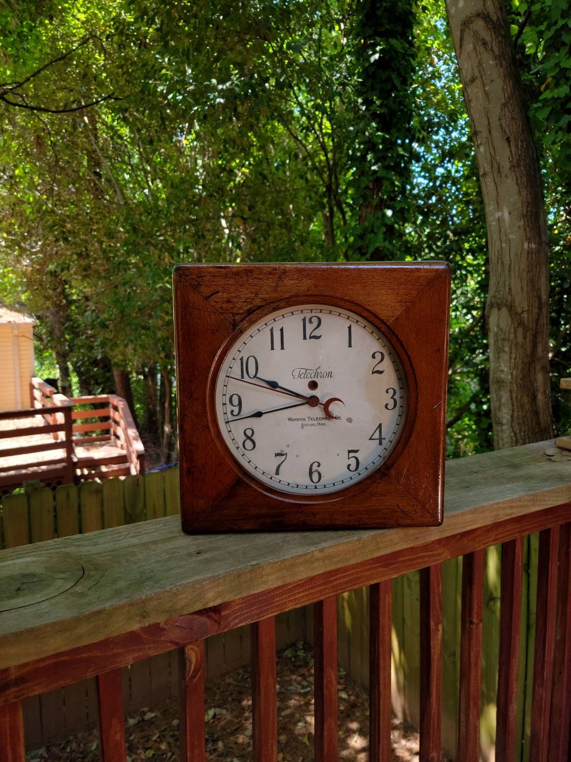 Vintage Warren Telechron Wooden Train Clock Type M1 Etsy