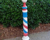 Vintage Wooden Barber Pole Antique Wooden Barber Pole