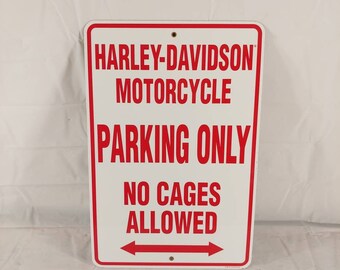 Vintage Harley Davidson Parking Only Porcelain Sign Ande Rooney