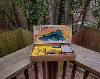 Juego de tren eléctrico con control remoto Marx H-O antiguo