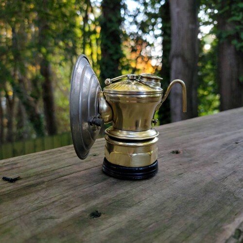 Vintage Auto Lite Carbide Brass Miners Lamp Universal Lantern With shops Box