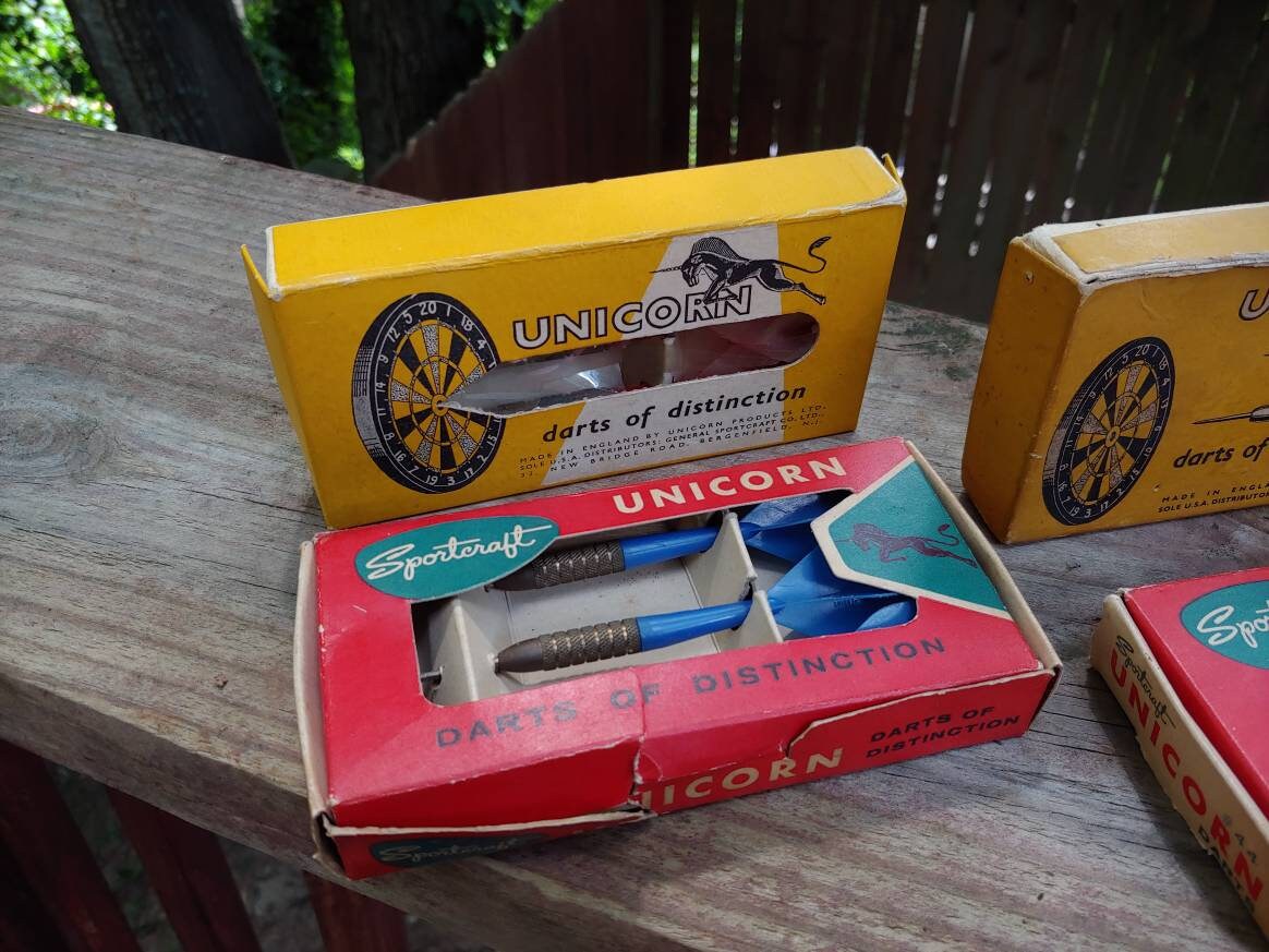 Vintage Unicorn Darts CB 1000IY Sportcraft 44 Dart Lot Etsy