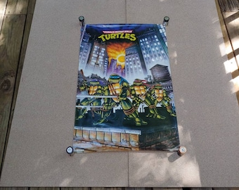 Vintage Michelangelo Signed Teenage Mutant Ninja Turtles TMNT Mirage Western Graphics Poster