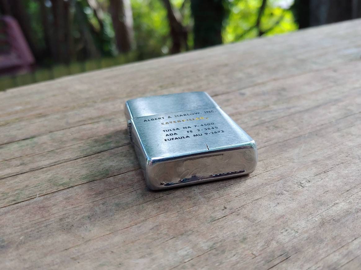 Vintage Caterpillar Tractor Dealer Zippo Lighter Tulsa Ada Etsy