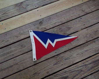 Banderín con bandera de yate vintage Annin Nyl Glo Spring City Pennsylvania