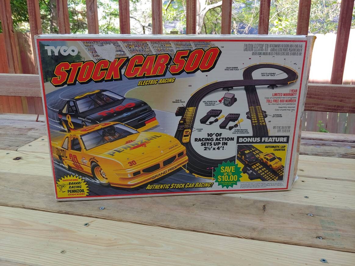 Vintage Tyco Stock Car 500 Electric Racing Slot Car Track In Etsy