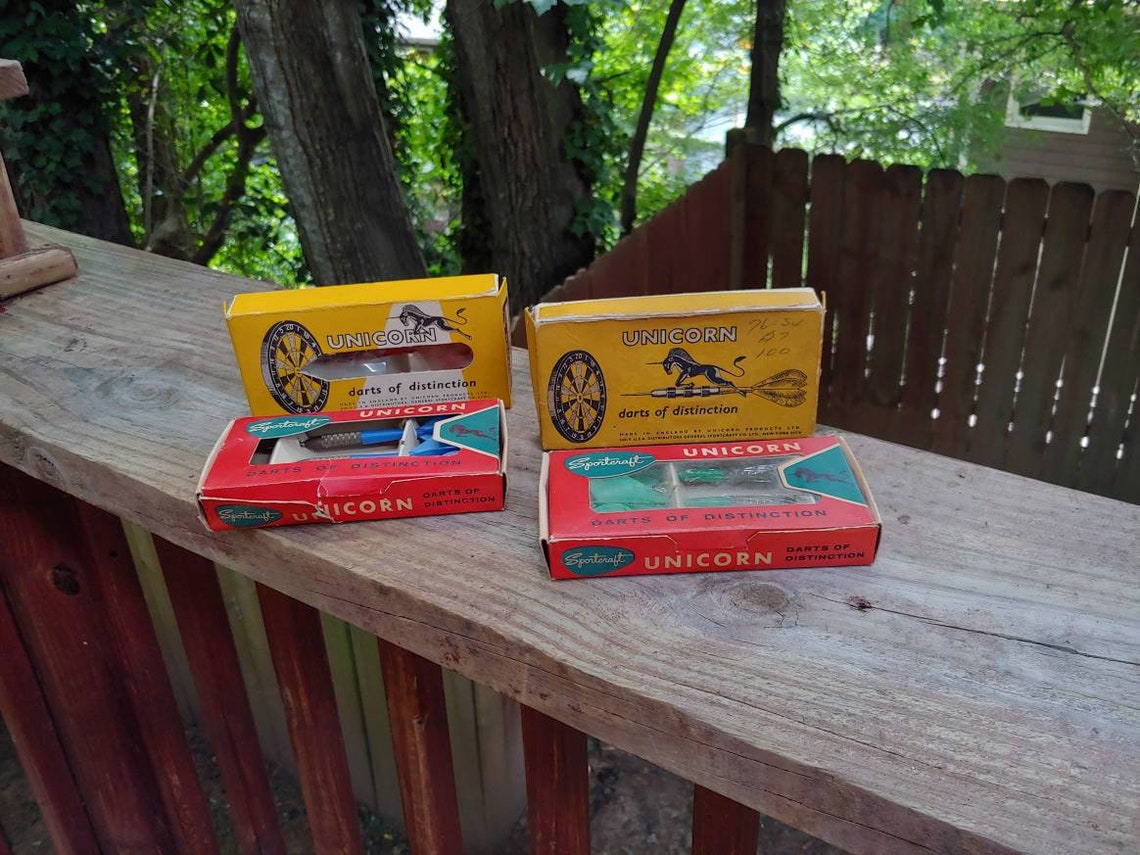 Vintage Unicorn Darts CB 1000IY Sportcraft 44 Dart Lot Etsy