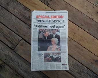 Vintage Roy Rogers Tribute Special Edition Press Dispatch Until We Meet Again Newspaper