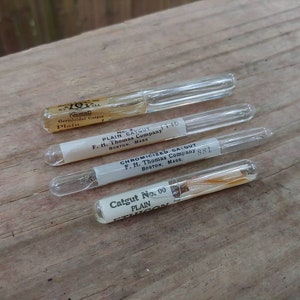 Vintage FH Thomas Company Davis & Geck Johnson Johnson Plain Catgut Chromicized Catgut Lot of 4