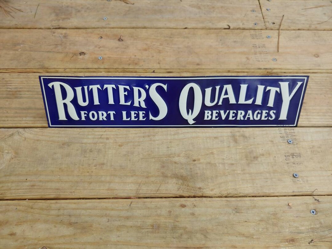 Vintage RARE Rutter's Fort Lee Quality Beverages Embossed Etsy