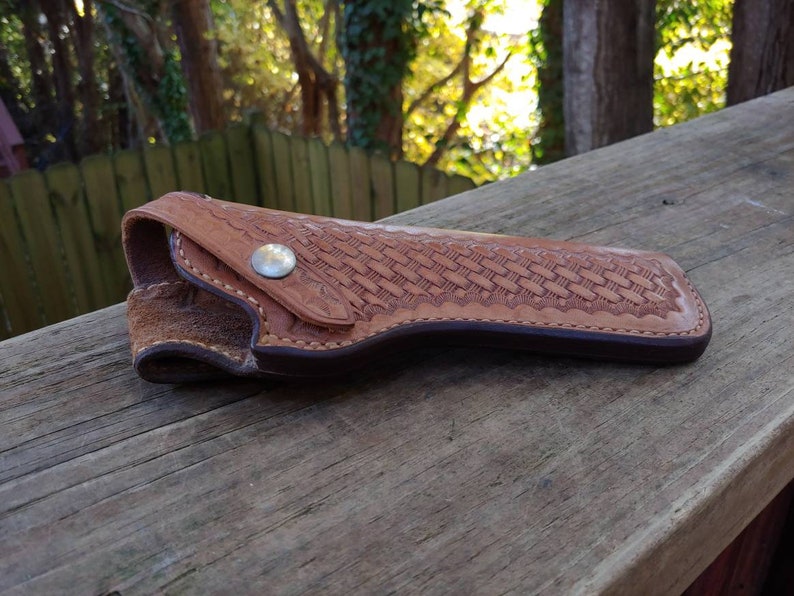 Vintage Bianchi 10L .38/.357 Basket Weave Leather Gun Holster Etsy