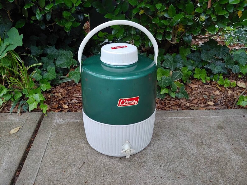 vintage green coleman cooler