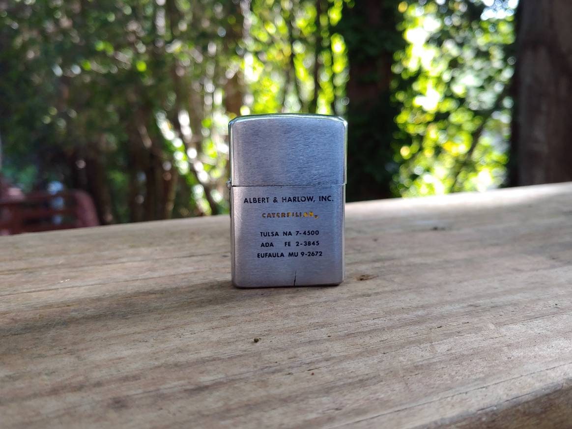 Vintage Caterpillar Tractor Dealer Zippo Lighter Tulsa Ada Etsy