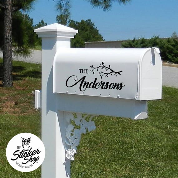 Mailbox Decal Tree Design Family Name Etsy - roblox family decals