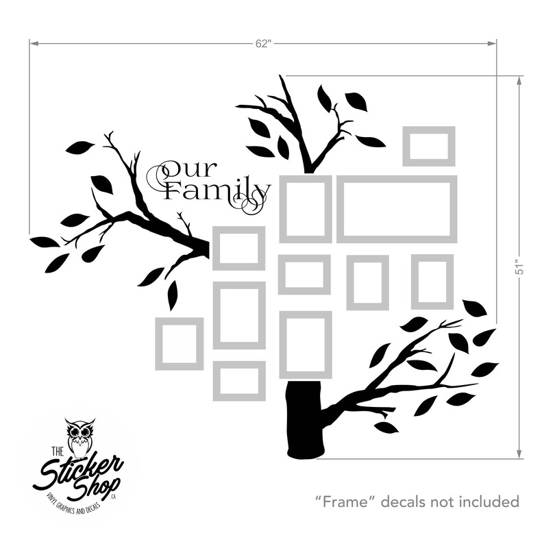 Family Tree Decals Photo Wall Etsy