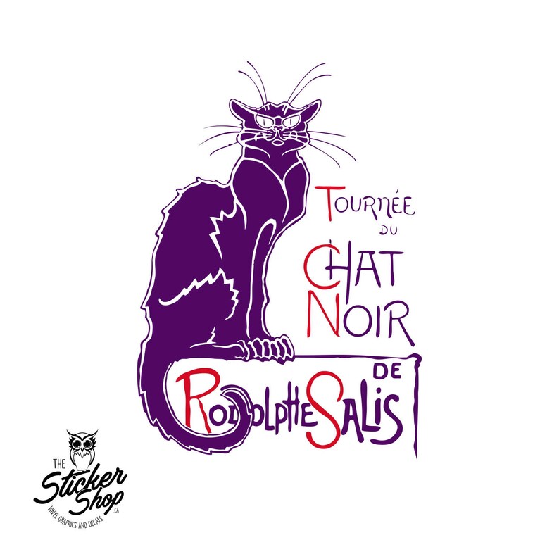 Wall Decor Home Decor Le Chat Noir The Black Cat Wall Decal