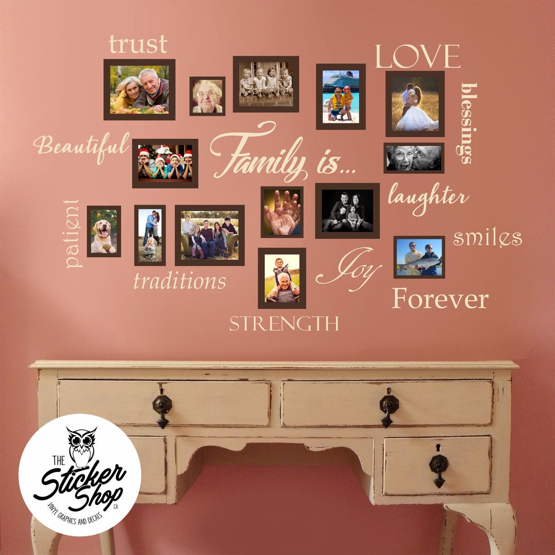 Family Photo Wall Decals Etsy