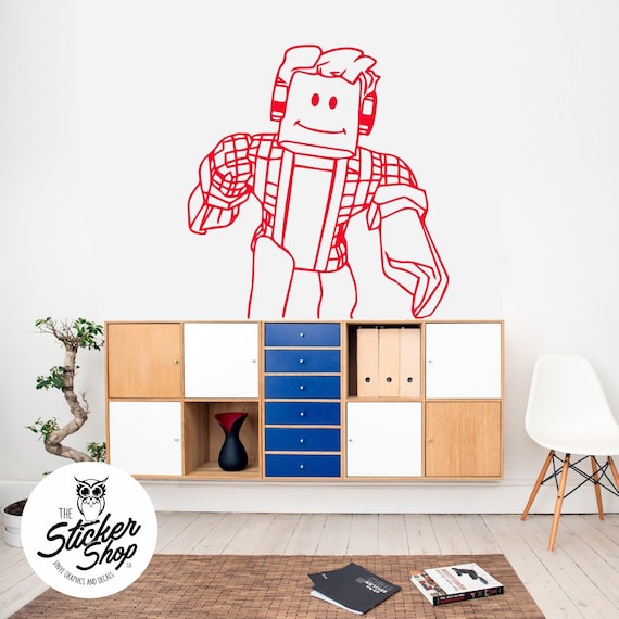 Roblox Decal Character - roblox wall decal etsy