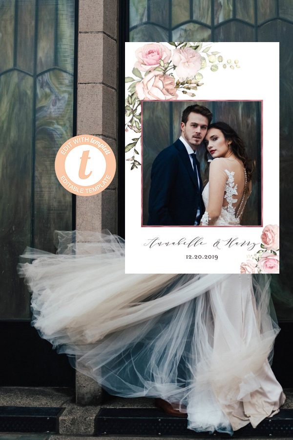Wedding Photo Booth Frame Wedding Photo Prop Floral Wedding Etsy
