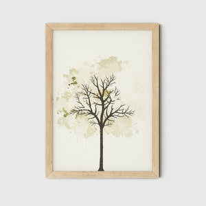 Tree Print | Tree Wall Art, Printable Wall Art, Nature Art Print, Botanical Print Instant Digital Download, Wall Art Print Home Decor