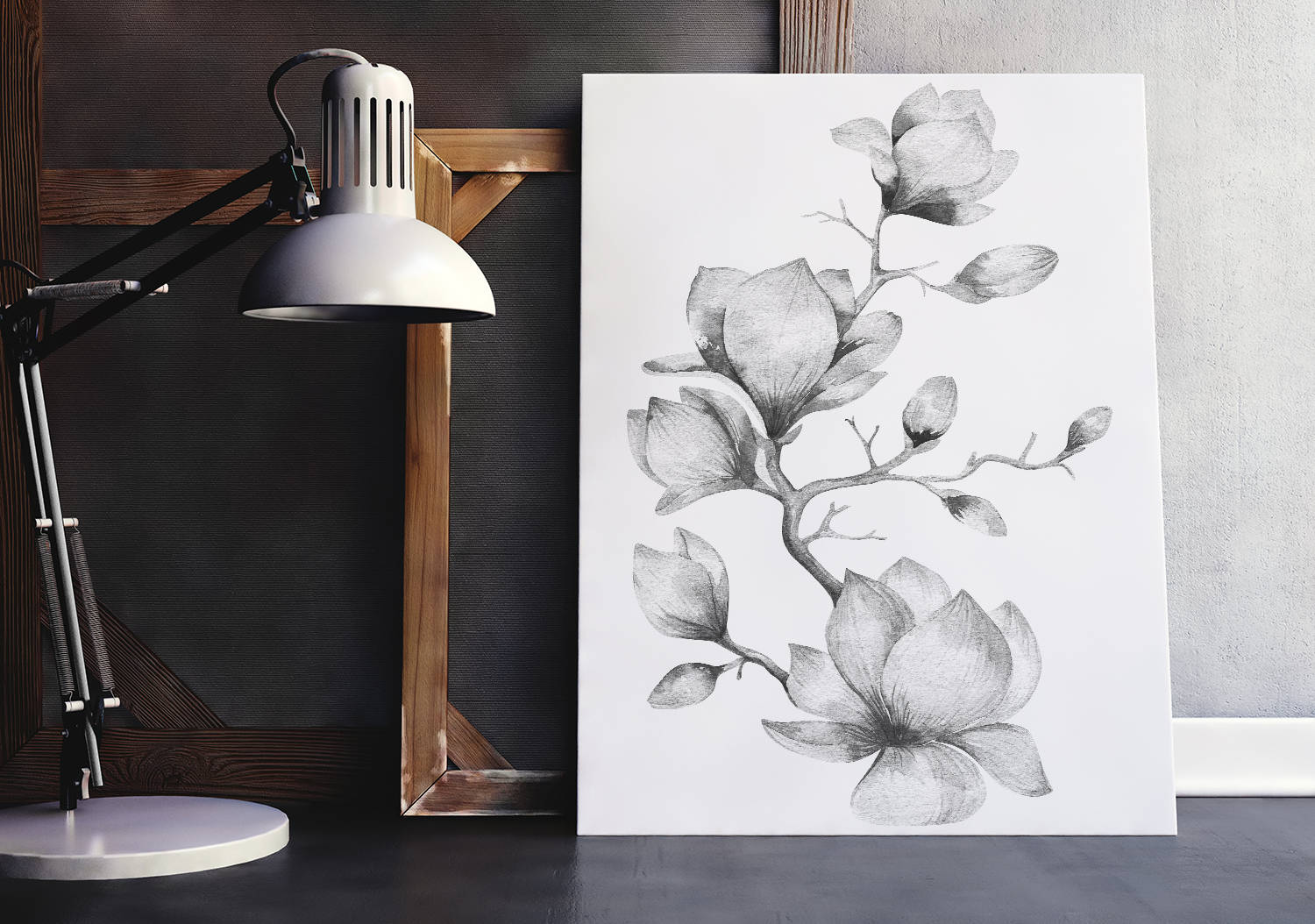 Black and White Prints Floral Printable Art Printable | Etsy