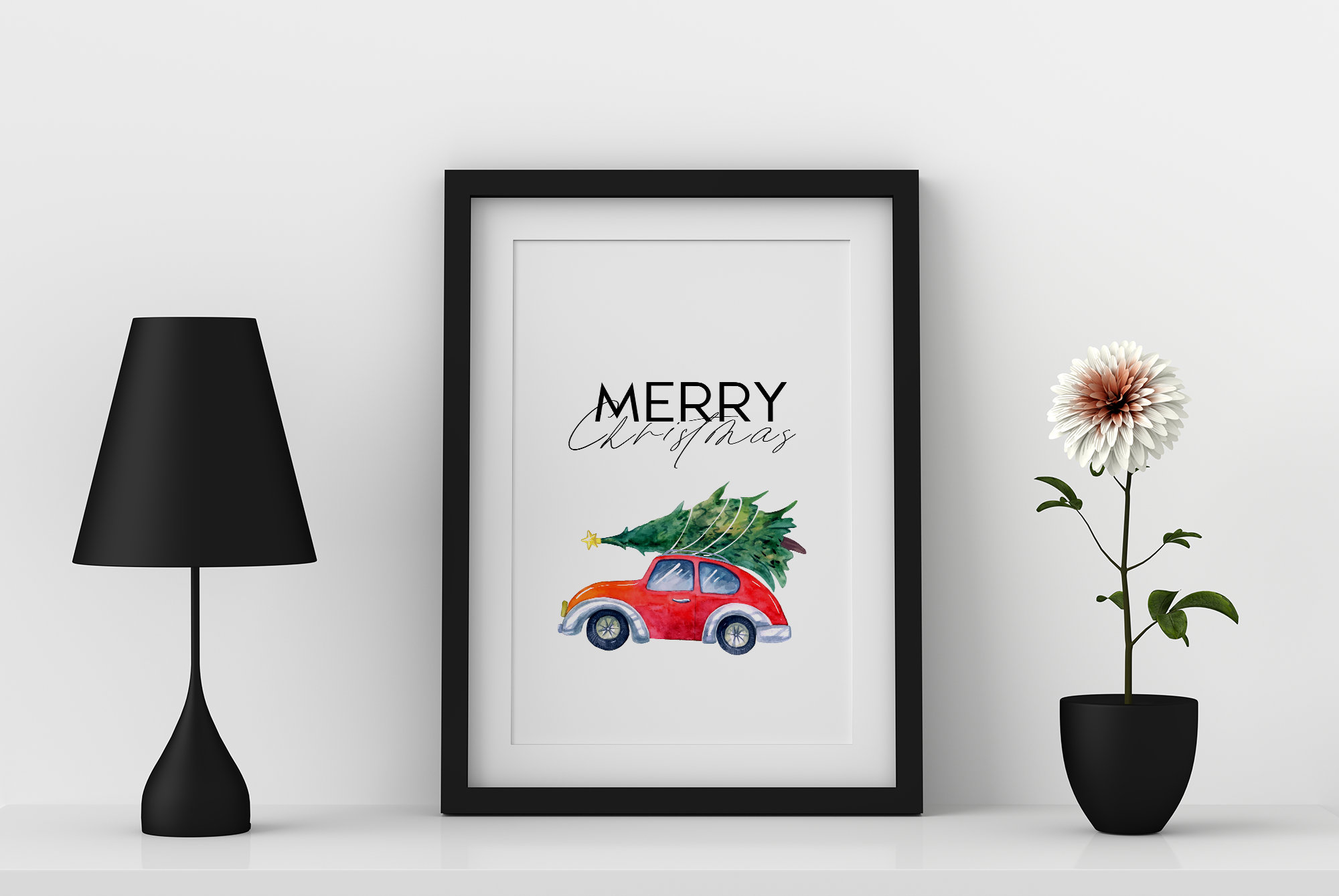 Merry Christmas Printable Sign Christmas Decor Holiday Sign | Etsy